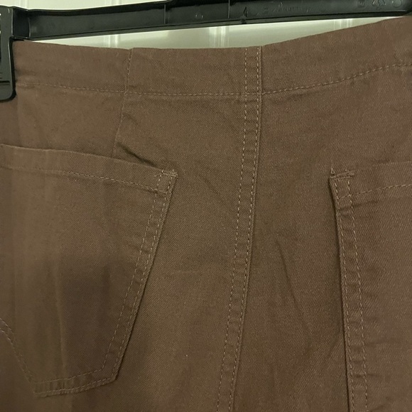 CARGO PANT Tinseltown hi-rise‎ junior 5/27 BROWN LOTS OF POCKETS SUPER WIDE LEG - Picture 12 of 16